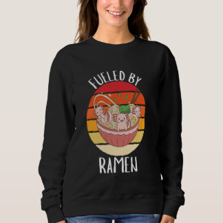Sweatshirt Retro Kawaii Axolotl Fueled By Ramen Vintage Ramen