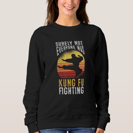 Sweatshirt Retro Kung Fu Fighter Martial Arts Free Head Kicks (Devant)