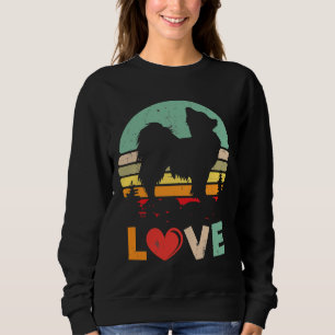 Sweatshirt Retro Love Papillon Chien Papillon Pour Femmes Pap