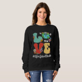 Sweatshirt Retro Love World Earth Day 2023 After School Direc (Devant entier)
