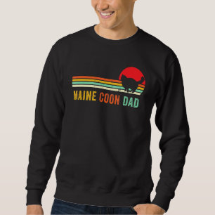 Sweatshirt Retro Maine Coon Papa Fier Chat Pet Propriétaire M