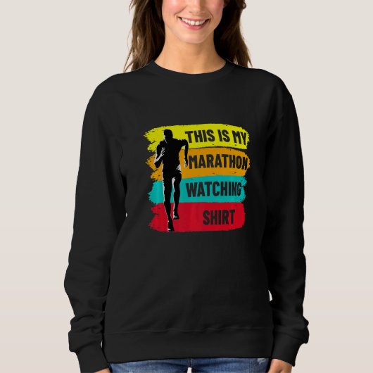 Sweatshirt Retro Marathoner Runner Running This Is My Maratho (Devant)