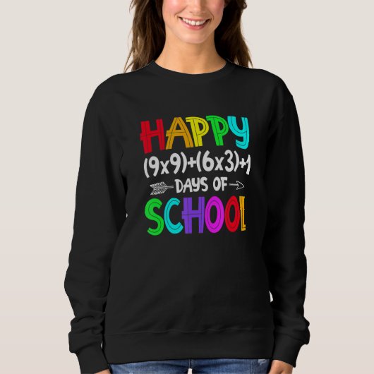 Sweatshirt Retro Math Formula 100 Days Of School Shirt Math T (Devant)
