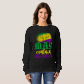 Sweatshirt Retro May Contient De L'Alcool Drôle Carnaval Mard (Devant entier)
