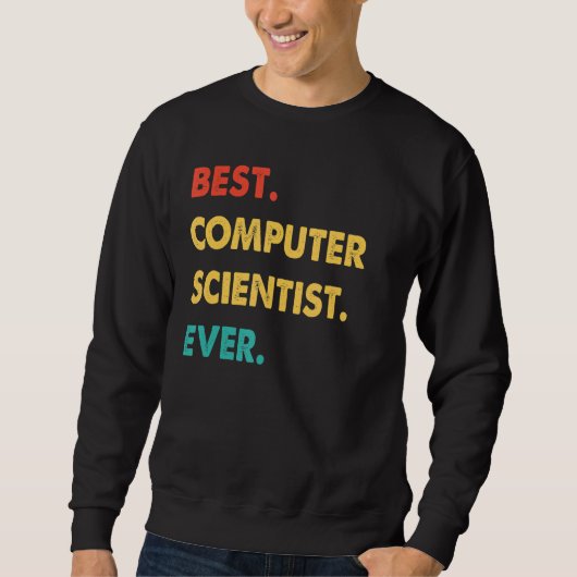 Sweatshirt Rétro Meilleur Informaticien (Devant)