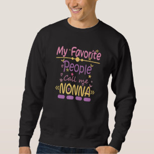 Sweatshirt Rétro Mes Favoris Les Gens M'Appelent Nonna