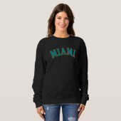Sweatshirt Retro Miami Florida Throwback Classic (Devant entier)