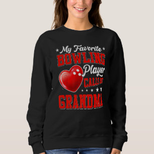 Sweatshirt Retro Mon Joueur De Bowling Favori M'Appelle Grand