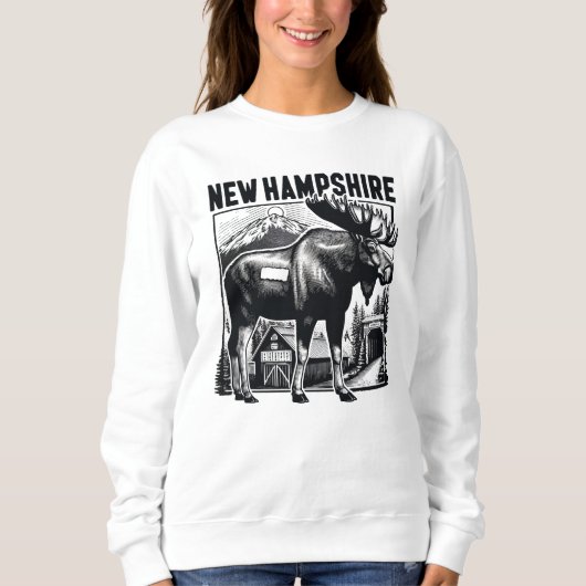 Sweatshirt Retro New Hampshire (Devant)