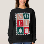 Sweatshirt Retro Noel Christmas Postage Stamp (Devant)