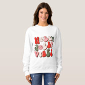 Sweatshirt Retro Noël Holly Jolly Vibes Vacances tendance (Devant entier)