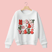 Sweatshirt Retro Noël Holly Jolly Vibes Vacances tendance