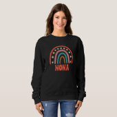 Sweatshirt Retro Nona Groovy Grandma Rainbow Boho Style (Devant entier)