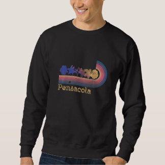 Sweatshirt Retro Pensacola Tropical Flowers 80's Style Surfin