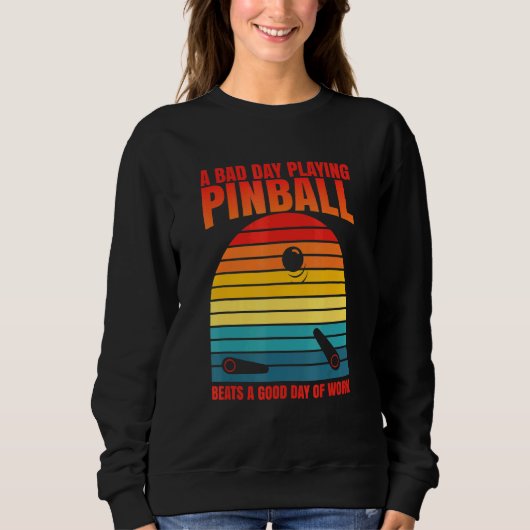 Sweatshirt Retro Pinball Beats Work Arcade Machine (Devant)