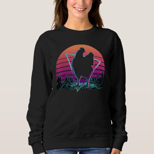 Sweatshirt Rétro poulet (Devant)