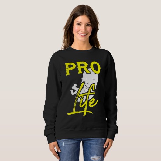 Sweatshirt Retro Pro Life Generation Anti Abortion Catholic C (Devant entier)