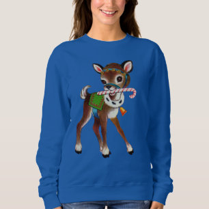 Sweatshirt Rétro renne vintage de Noël