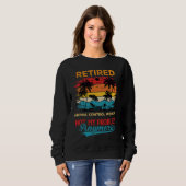 Sweatshirt Retro Retired Animal Control Worker Not My Problem (Devant entier)