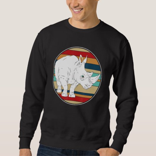 Sweatshirt Retro Rhino (Devant)