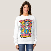 Sweatshirt Retro Robot 90s Design Hip hop - Fun Cartoon Throw (Devant entier)