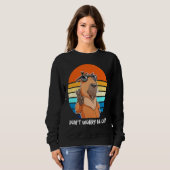 Sweatshirt Retro Roden Capybara Don't Worry Be Capy (Devant entier)