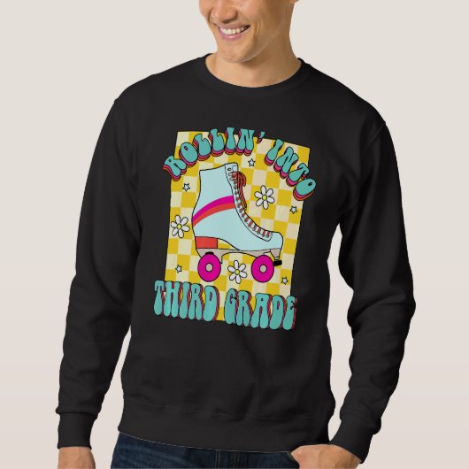 Sweatshirt Retro Rollin' In Third Grade Roller Skate Back T (Devant)