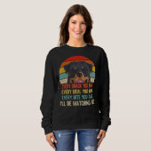 Sweatshirt Retro Rottweiler Chaque Snack Que Vous Faites Chaq (Devant entier)
