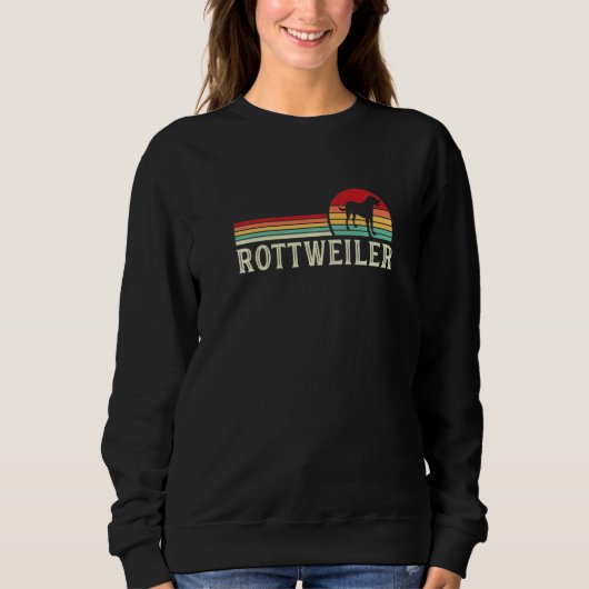 Sweatshirt Retro Rottweiler Dog Rottie  1 (Devant)