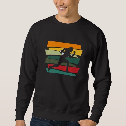 Sweatshirt Retro Rugby Player Rugby Coach (Devant)