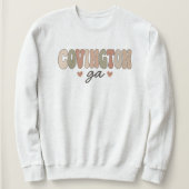 Sweatshirt Rétro Rustique Covington Géorgie (Design devant)