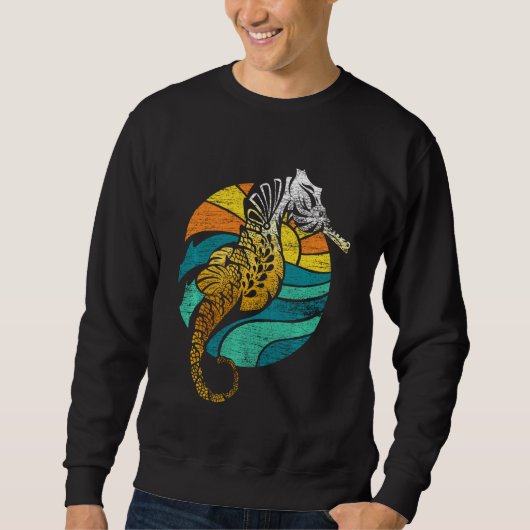 Sweatshirt Retro Seahorse (Devant)
