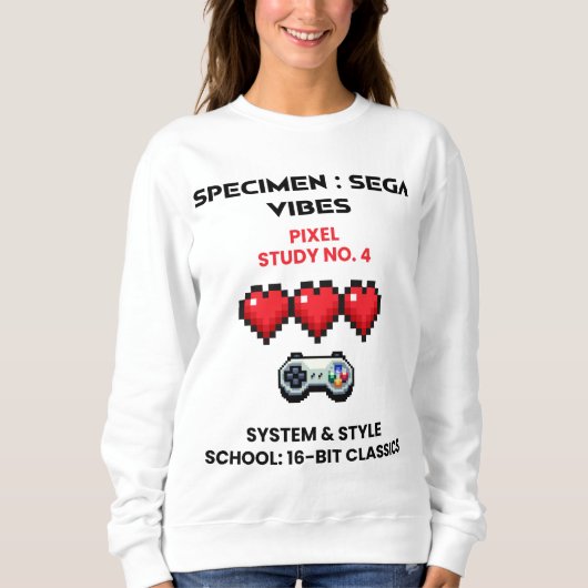 Sweatshirt Retro Sega Vibes Étude de Pixel N° 4 (Devant)