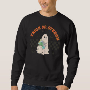 Sweatshirt Retro SLP Halloween mignon Ghost Trick ou voix Spi