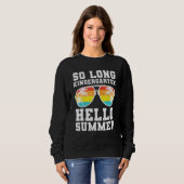 Sweatshirt Retro So Long jardin d'enfants Bonjour Enseignant (Devant entier)