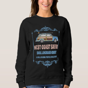 Sweatshirt Retro SoCal Surfing West Coast Safari Long Board C