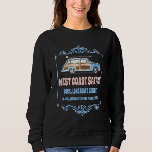 Sweatshirt Retro SoCal Surfing West Coast Safari Long Board C (Devant)