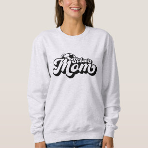 Sweatshirt Retro Soccer Maman Nom personnalisé