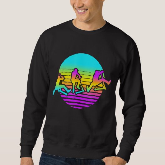 Sweatshirt Retro soleil tricks cascade scooter cascade scoote (Devant)