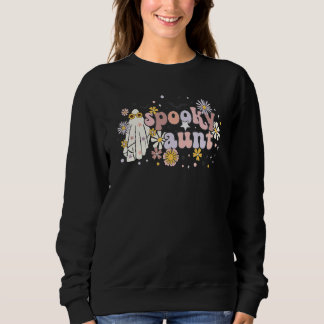 Sweatshirt Retro Spooky Aunt  Family Halloween Matching