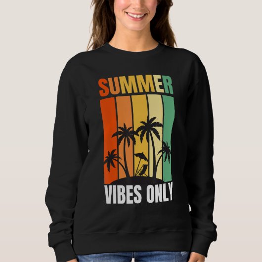 Sweatshirt Retro Summer Vibes Vintage Rays Beachy Vibes (Devant)