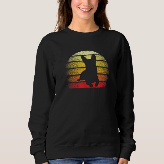 Sweatshirt Retro Sunset Chihuahua Chien conception de thème (Devant)