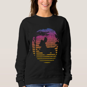 Sweatshirt Retro Sunset Dachshund Wiener - Animal Amoureux de