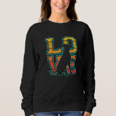 Sweatshirt Retro Sunset I Love My Boxer Dog Theme Design (Devant)