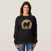 Sweatshirt Retro Sunset Icelandic Sheepdog (Devant entier)