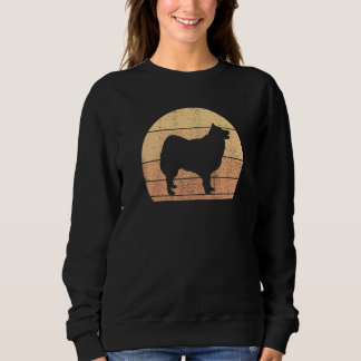 Sweatshirt Retro Sunset Icelandic Sheepdog
