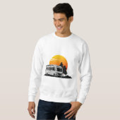 Sweatshirt Retro Sunset RV Motorhome Propriétaire Cadeau, voi (Devant entier)