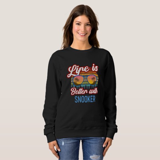 Sweatshirt Retro Sunset Slogan   With Snooker (Devant entier)