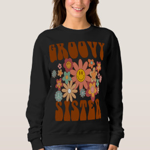 Sweatshirt Retro Super soeur jumelle famille 1er anniversaire