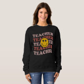 Sweatshirt Retro Teachers Inspirational Cute Colorful Element (Devant entier)